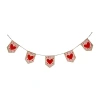 National Tree Co . 6 Ft. V Red Hearts And Dots Valentines Day Indoor Outdoor Garland In Red