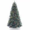 National Tree Co 7.5 Feet North Valley Spruce Blue Hinged Pre-lit Christmas Tree In Blue