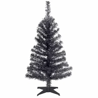 National Tree Co . Black Tinsel 3 Foot Christmas Tree