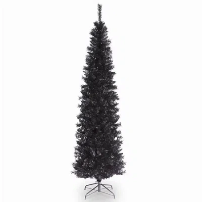 National Tree Co . Black Tinsel 6 Foot Christmas Tree In Green