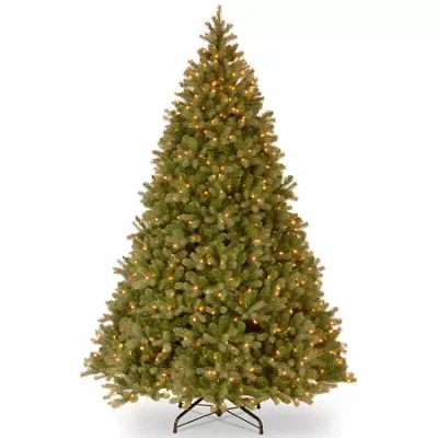 National Tree Co . Downswept Douglas Fir Hinged 10 Foot Pre-lit Fir Christmas Tree In Green