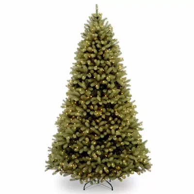 National Tree Co . Downswept Douglas Fir Hinged 6 Foot Pre-lit Fir Christmas Tree In Green