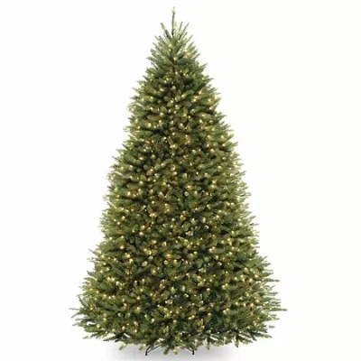National Tree Co . Dunhill Fir Hinged 10 Foot Pre-lit Fir Christmas Tree In Green