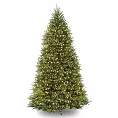 National Tree Co . Dunhill Fir Hinged 10 Foot Pre-lit Fir Christmas Tree In Green