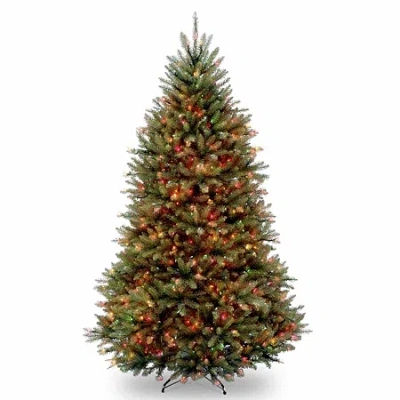 National Tree Co . Dunhill Fir Hinged 6 1/2 Foot Pre-lit Fir Christmas Tree In Green
