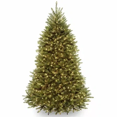 National Tree Co . Dunhill Fir Hinged 6 1/2 Foot Pre-lit Fir Christmas Tree In Green