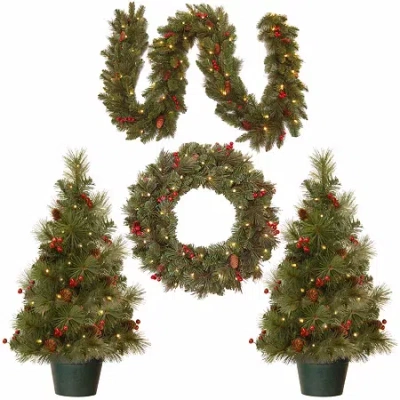 National Tree Co . Entrance 3 Foot Pre-lit Christmas Tree In Green