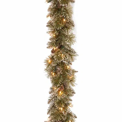 National Tree Co . Glittery Bristle Pine Christmas Indoor Outdoor Garland In Green