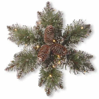 National Tree Co . Glittery Bristle Pine Christmas Yard Art In Green