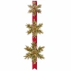 National Tree Co . Glittery Bristle Pine Snowflakes Christmas Yard Art In Green