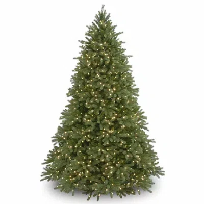 National Tree Co . Jersey Fraser Fir Hinged 7 1/2 Foot Pre-lit Fir Christmas Tree In Green