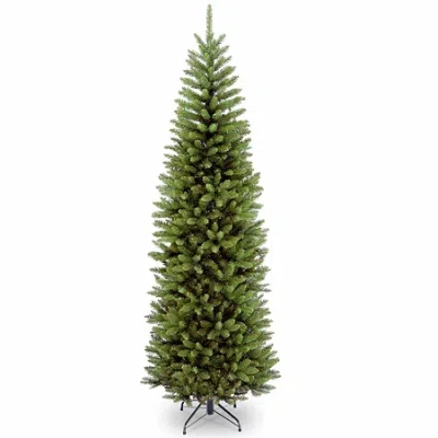 National Tree Co . Kingswood Fir Hinged Pencil 7 Foot Fir Christmas Tree In Green