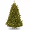 National Tree Co . Natural Fraser Fir Hinged 7 1/2 Foot Pre-lit Fir Christmas Tree In Green
