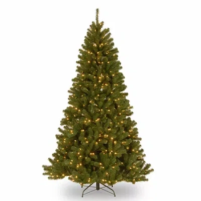 National Tree Co . North Valley Spruce Hinged 6 1/2 Foot Pre-lit Spruce Christmas Tree In Green