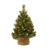 National Tree Co . Pine Cone Burlap 3 Foot Pre-lit Pine Christmas Tree In Green