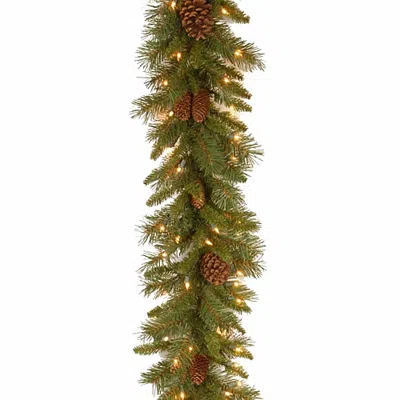 National Tree Co . Pine Cone Christmas Indoor Outdoor Garland In Green