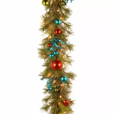 National Tree Co . Retro Christmas Indoor Outdoor Garland In Green
