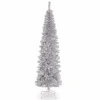 National Tree Co . Silver Tinsel 6 Foot Christmas Tree In Blue