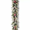 National Tree Co . Snow Splashed Dunhill Fir Christmas Indoor Outdoor Garland In Green