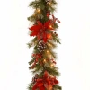 National Tree Co . Tartan Plaid Christmas Indoor Outdoor Garland In Green