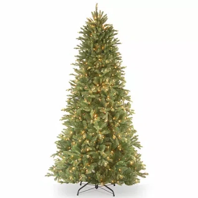 National Tree Co . Tiffany Fir Slim 6 1/2 Foot Pre-lit Fir Christmas Tree In Green