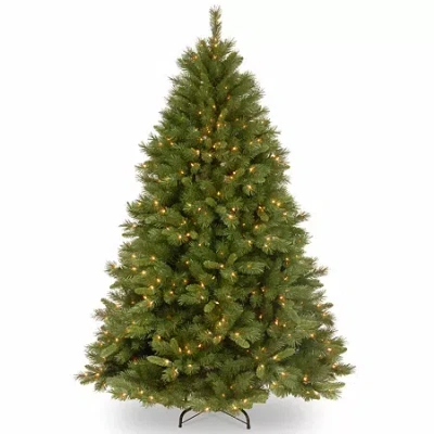 National Tree Co . Winchester Pine 7 1/2 Foot Pre-lit Pine Christmas Tree In Green
