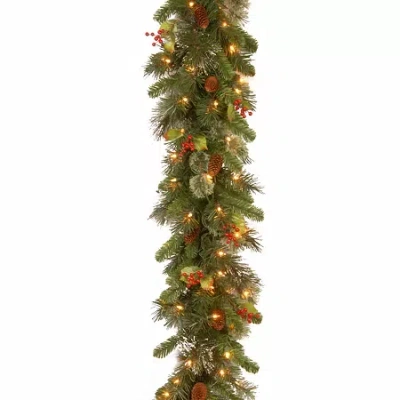 National Tree Co . Wintry Pine Christmas Indoor Outdoor Garland In Green