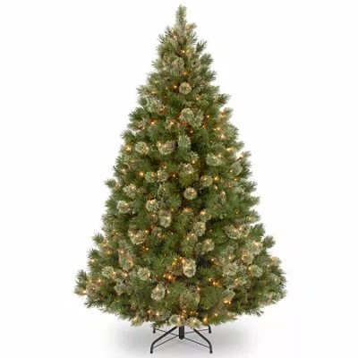 National Tree Co . Wispy Willow Grande 7 1/2 Foot Pre-lit Christmas Tree In Green