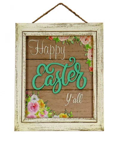 National Tree Company 10" "happy Easter Y'all" Wall Sign In Green