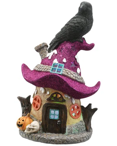 National Tree Company 10 Purple Hat Haunted House With Led Light In Multi
