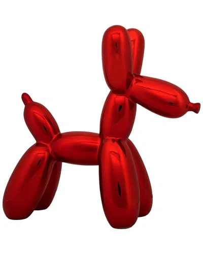 National Tree Company 11in Electroplated Red Balloon Dog Figurine