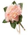 National Tree Company 12.2 Peach Rose And Peony Bundle In Peach