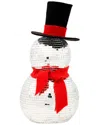 National Tree Company 12in Disco Snowman With Red Scarf In Red