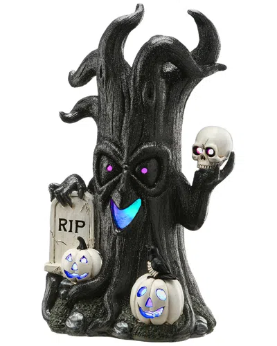 National Tree Company 15 Frightening Face Haunted Tree In Black