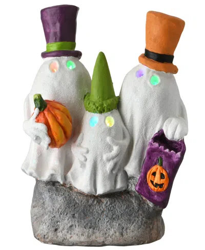 National Tree Company 15" Trick Or Treating Ghosts Decoration, Led Lights, Halloween Collection In White