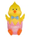 National Tree Company 16" Inflatable Happy Easter Chick In Yellow