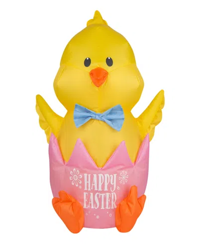 National Tree Company 16" Inflatable Happy Easter Chick In Yellow