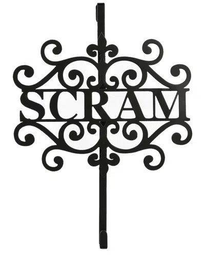 National Tree Company 16in Halloween Scram Wreath Hanger In Black