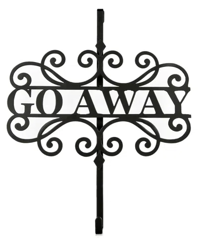 National Tree Company 17in Halloween Go Away Wreath Hanger In Black
