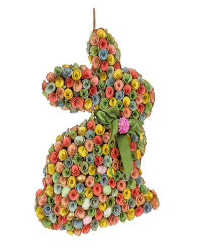 National Tree Company 18" Floral Bunny Decoration In Multi
