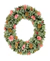 National Tree Company 18 Spring Pastel Floral Wreath In Multi