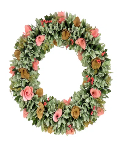 National Tree Company 18 Spring Pastel Floral Wreath In Multi