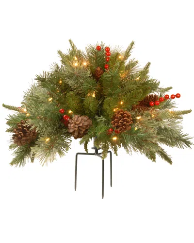 National Tree Company 18in Feel-real Colonial Urn Filler With Cones