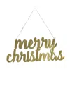 National Tree Company 19" Hgtv Home Collection Merry Christmas Metal Wall Decoration In Gold