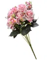 National Tree Company 19 Pink Rose Bundle In Pink