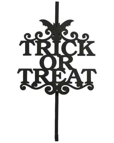 National Tree Company 19in Halloween Trick Or Treat Wreath Hanger In Black