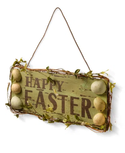 National Tree Company 21" Happy Easter Sign In Beige