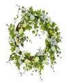 National Tree Company 22in Ivy And Eggs Easter Wreath In Blue
