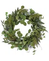 National Tree Company 22in Eucalyptus And Babyõs Breath Spring Wreath In Green