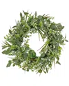 National Tree Company 22in Eucalyptus And Grass Wreath In Green